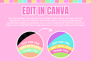 Pastel Neon Packaging Stickers, a Stationery Template by SunshineStudioBoutique (Thumbnail 3 of 9)