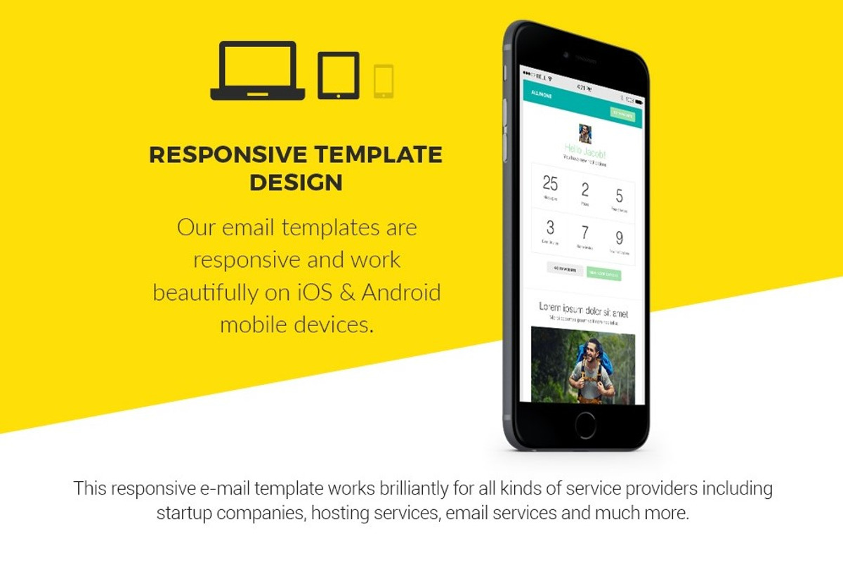 Allinone – Email Notification Pack, an Email Template by ZippyPixels (Photo 2 of 4)