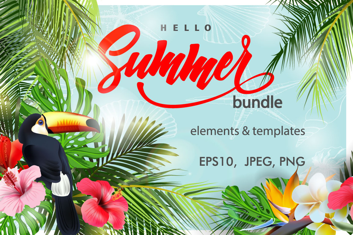 Hello Summer Bundle., an Object Graphic by Gulnara Khadeeva (Photo 1 of 7)