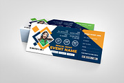 Modern Event Ticket Design Template, a Card Template by BrandlyTemplate (Thumbnail 2 of 3)