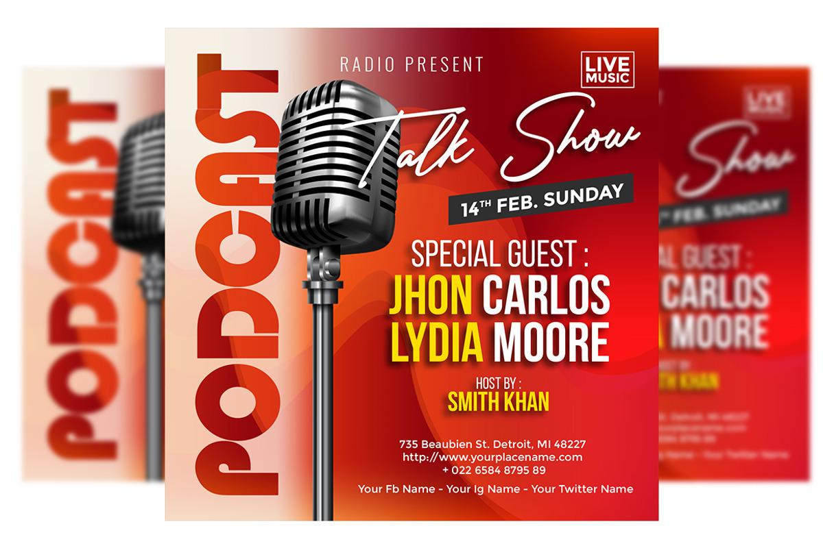 Podcast, a Flyer Template by imadeDesign (Photo 2 of 3)