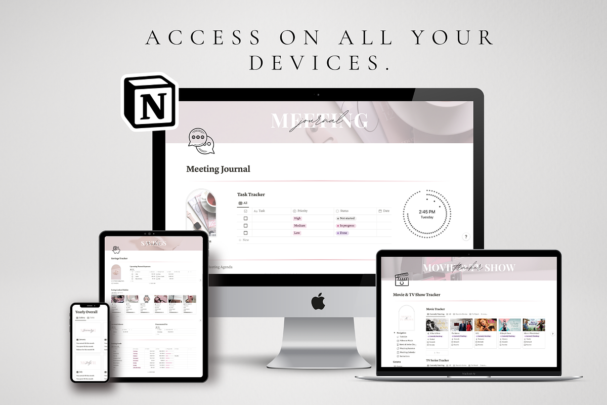 MEGA Notion Life Organizer Bundle, a Templates & Theme by BRANDcontent (Photo 2 of 9)