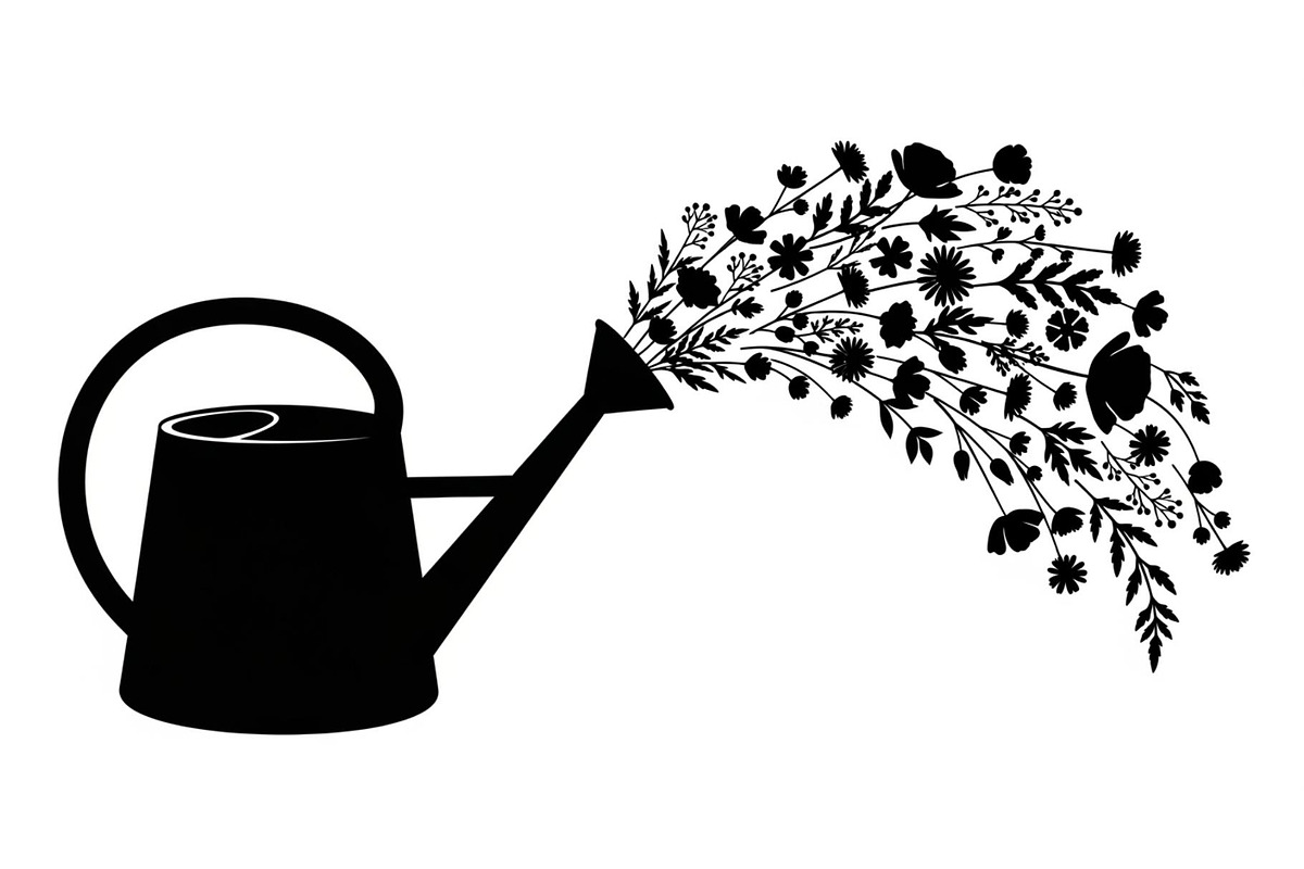 Floral Watering Can Design Bundle, an Illustration by Gaye Art (Photo 6 of 31)