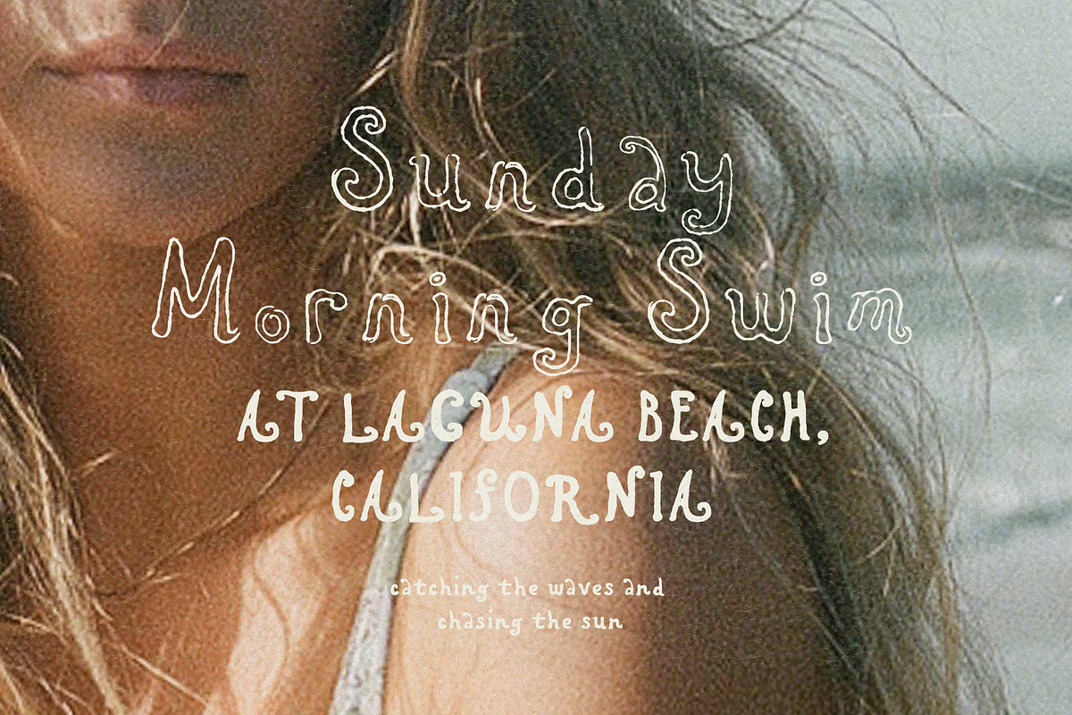 Hand Lettered Retro Outline Font, a Handwritten Font by Laras Wonderland (Photo 2 of 12)