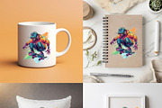 Zombie on a skateboard. T-shirt Png., a Decorative Illustration by yod67 (Thumbnail 8 of 9)