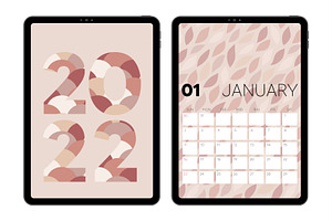 2022 CALENDAR PATTERN FLORAL