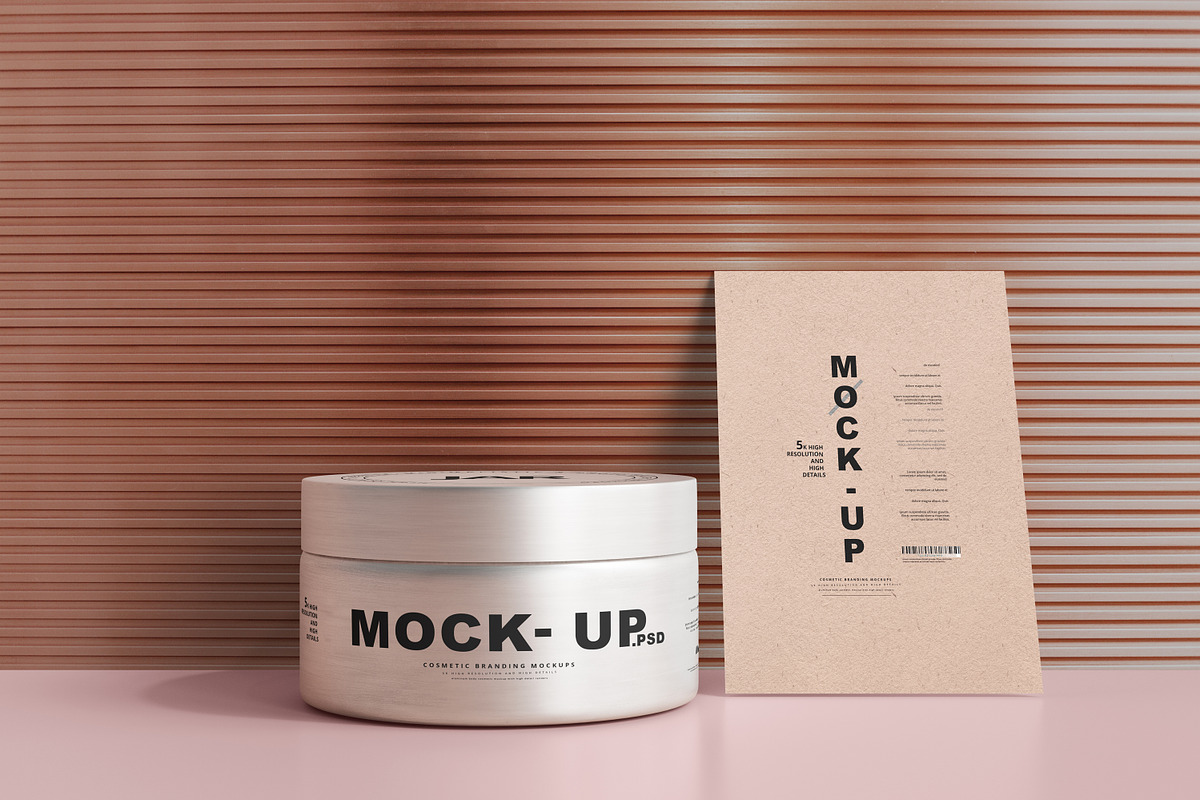 Aluminum Cosmetic Mockup Bundle, a Cups & Container Mockup by pmvch (Photo 203 of 206)