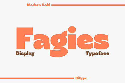 Fagies Display Typeface - Hitype, a Sans Serif Font by Hitype