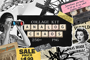Chaos COLLAGE KIT - Paper Scrapbook, an Object Graphic by DreamoraArt