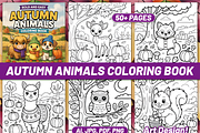 BOLD EASY AUTUMN ANIMALS COLORING, a Seasonal Illustration by Design Station (Thumbnail 1 of 4)
