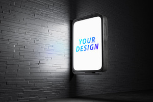 Light Box Psd Mockup