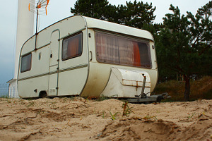 Caravan stock photograph