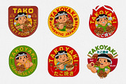 Takoyaki Restaurant Logo Template, a Design Template by MEDZ (Thumbnail 1 of 2)