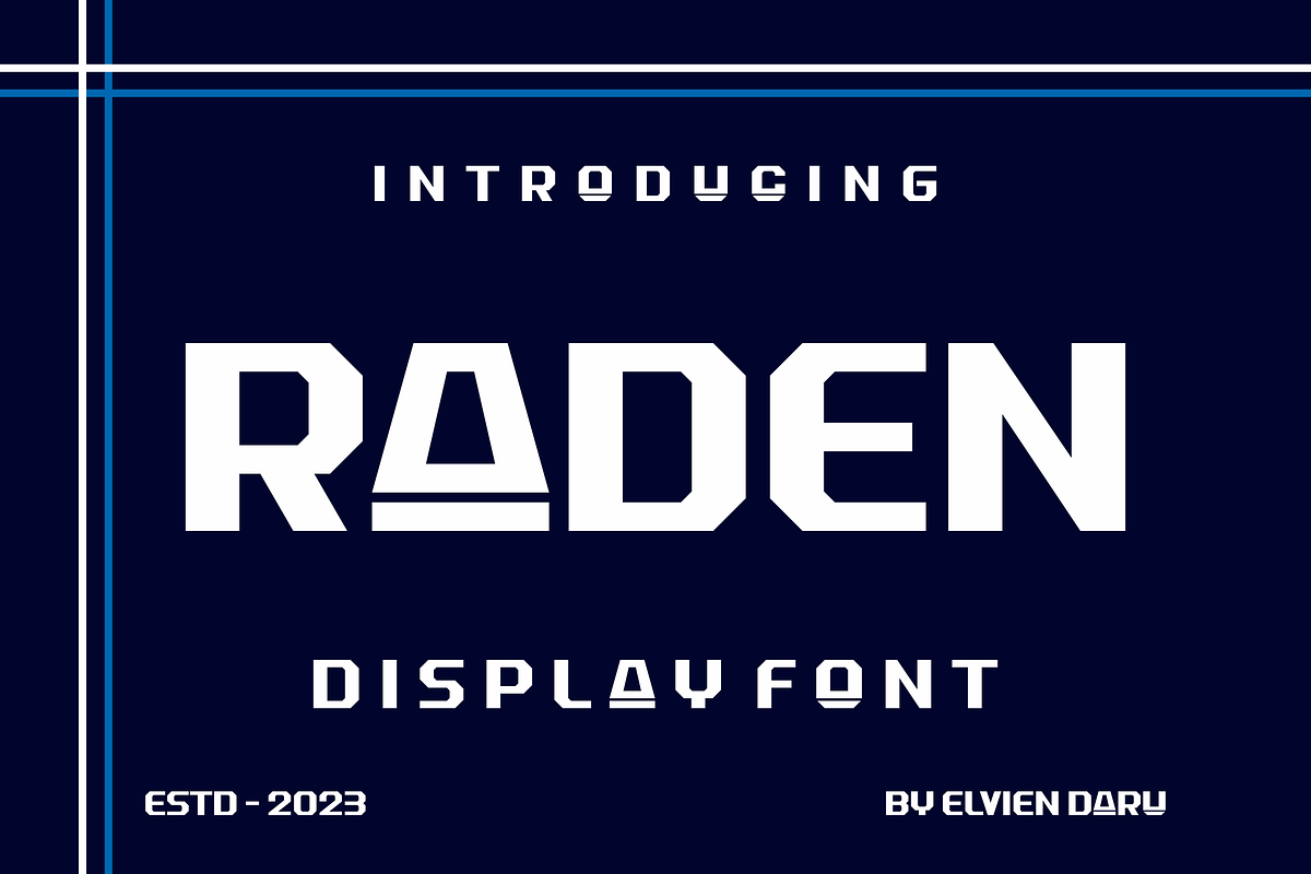 Raden - Display Font, a Sans Serif Font by lelevien (Photo 1 of 4)