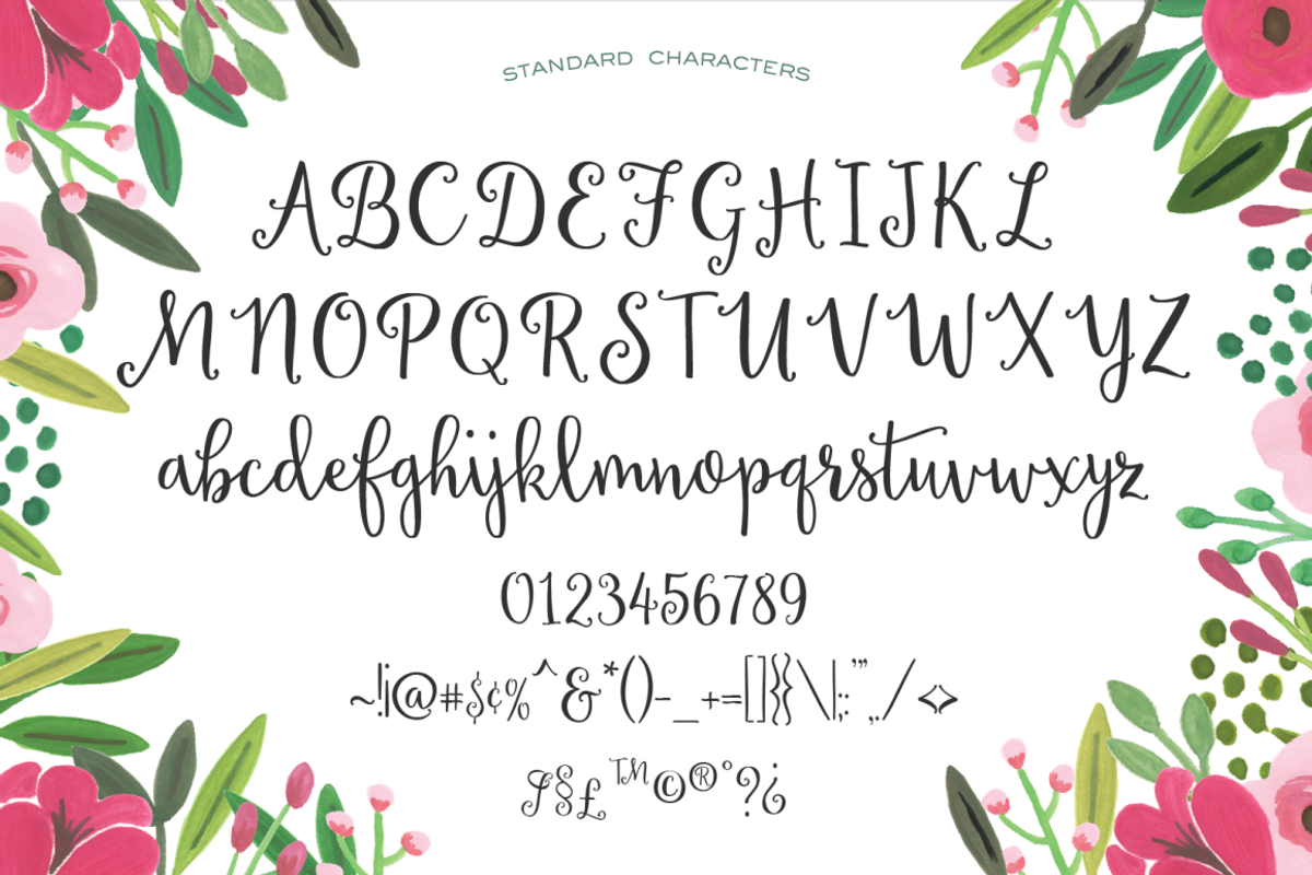 Sweet Peony, a Script Font by Emily Spadoni (Photo 3 of 4)