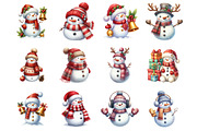 Christmas Snowman, an Illustration by Design Market (Thumbnail 2 of 3)