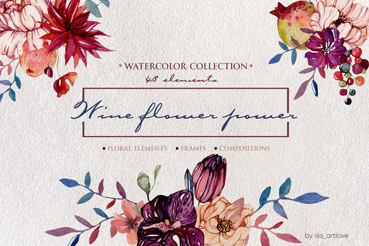 Watercolor Collection Fall Floral, an Illustration by S_ARTLOVE (Photo 1 of 7)