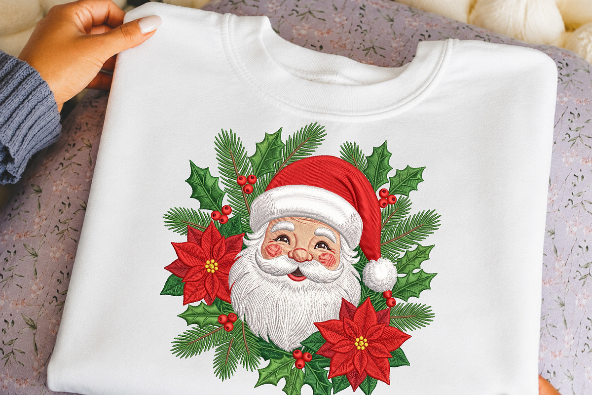 Santa Poinsettia Christmas PNG, an Object Illustration by DreamCafeArt (Photo 6 of 6)