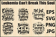Leukemia Warrior Quotes Bundle SVG, an Object Graphic by Creativeshirt (Thumbnail 1 of 9)