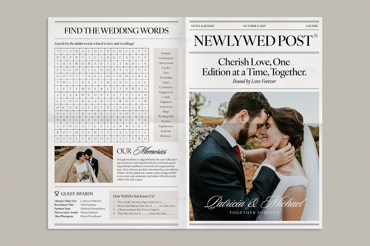 Wedding Newspaper Template, a Brochure Template by BrandPacks (Photo 2 of 4)