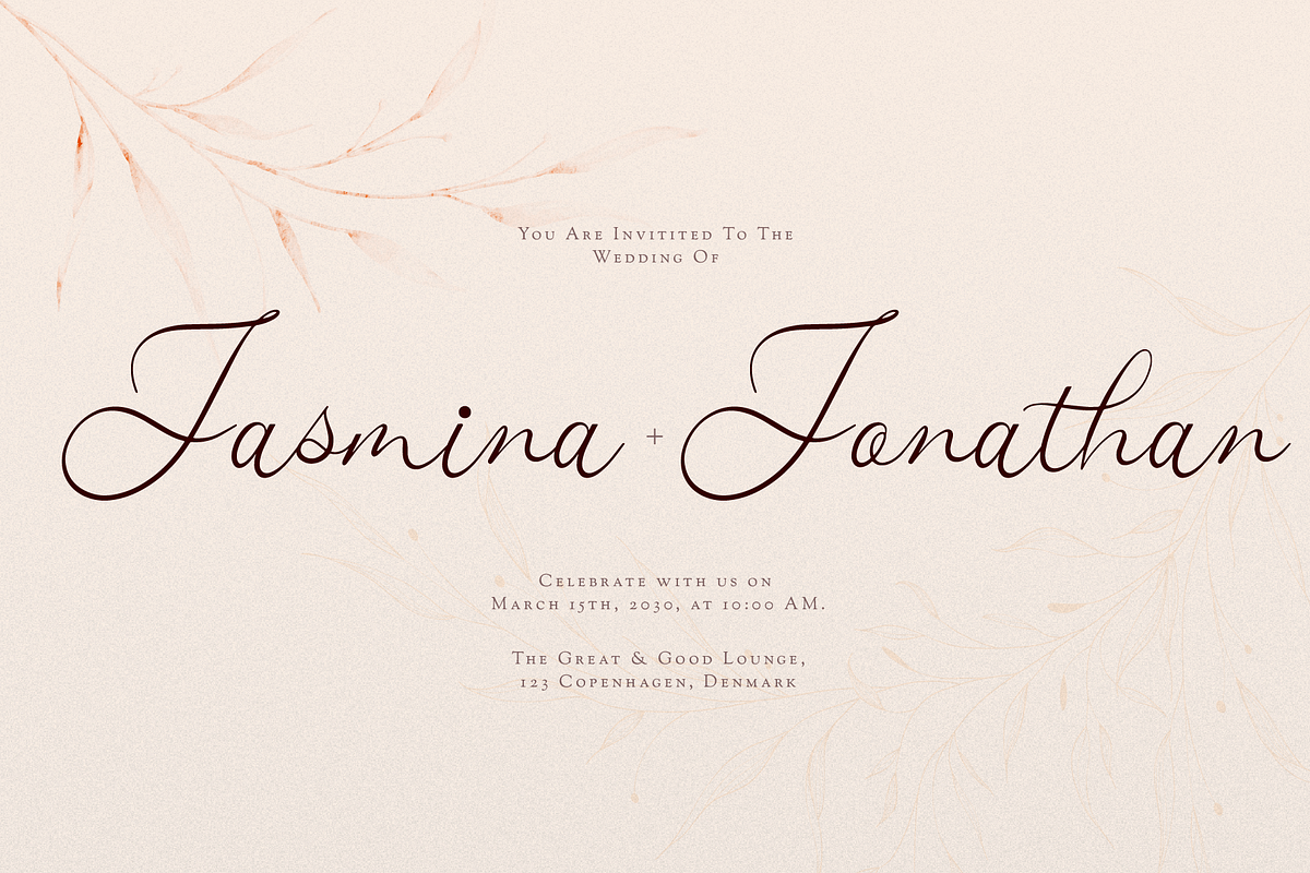 Mafuinka | Classic Calligraphy, a Script Font by gracetype_studio (Photo 5 of 12)