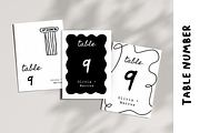 Minimalist Table Number Cards, a Card Template by RefocusMyJourney (Thumbnail 1 of 10)
