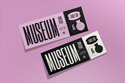 Black Neo Brutalism Museum Ticket, a Card Template by graphicook (Thumbnail 3 of 3)