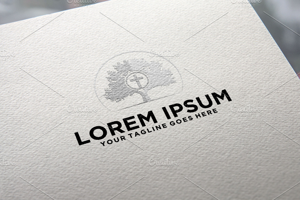 Banyan tree cross symbol logo, a Branding & Logo Template by REDVY CREATIVE (Photo 1 of 2)