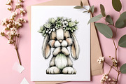 Watercolor easter bunny clipart Png, an Illustration by SinaCreation (Thumbnail 8 of 11)