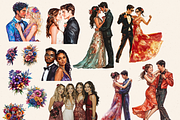 PROM TEENAGE STUDENTS CLIPART, a Person Illustration by Daring Digies (Thumbnail 7 of 10)