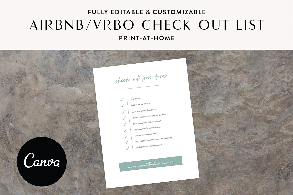Beach House Check Out List - Airbnb, a Templates & Theme by Kin Studio (Photo 1 of 5)