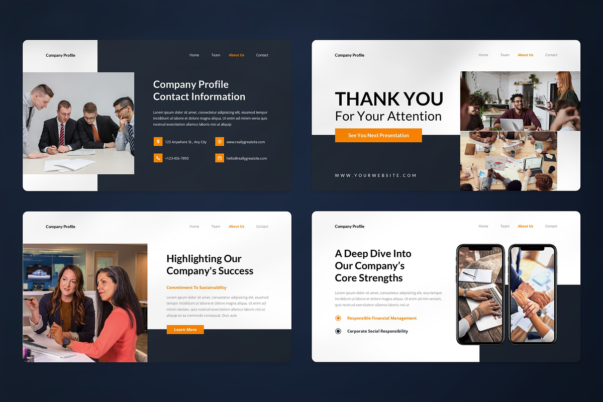 Company Profile Powerpoint, a Presentation Template by SquidPixey (Photo 4 of 7)