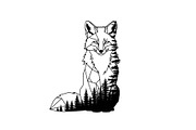 Fox Forest Silhouette Vector Bundle, an Illustration by Creativeshirt (Thumbnail 9 of 31)