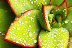 Close up Vibrant Agave Leaves, a Nature Photo by Virgo Studio