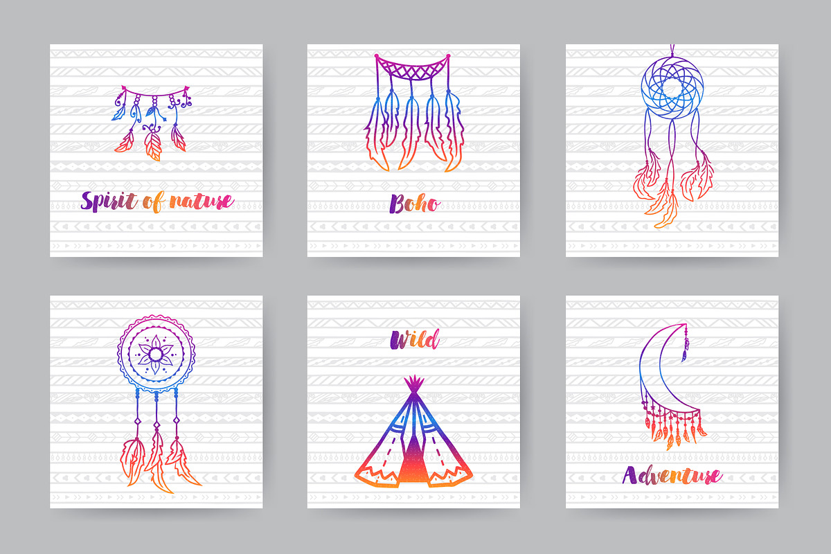 16 Boho cards, a Card Template by Alla_Ri_Shop (Photo 2 of 4)
