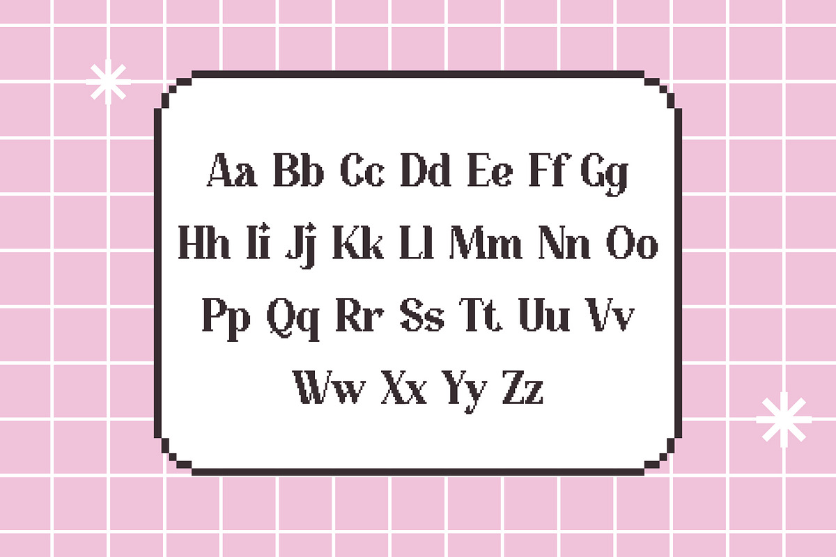 Star Crush - Y2K Pixel Font, a Handwritten Font by Pikgura (Photo 2 of 6)