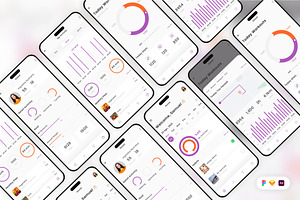 Activity Tracker Mobile App UI Kit