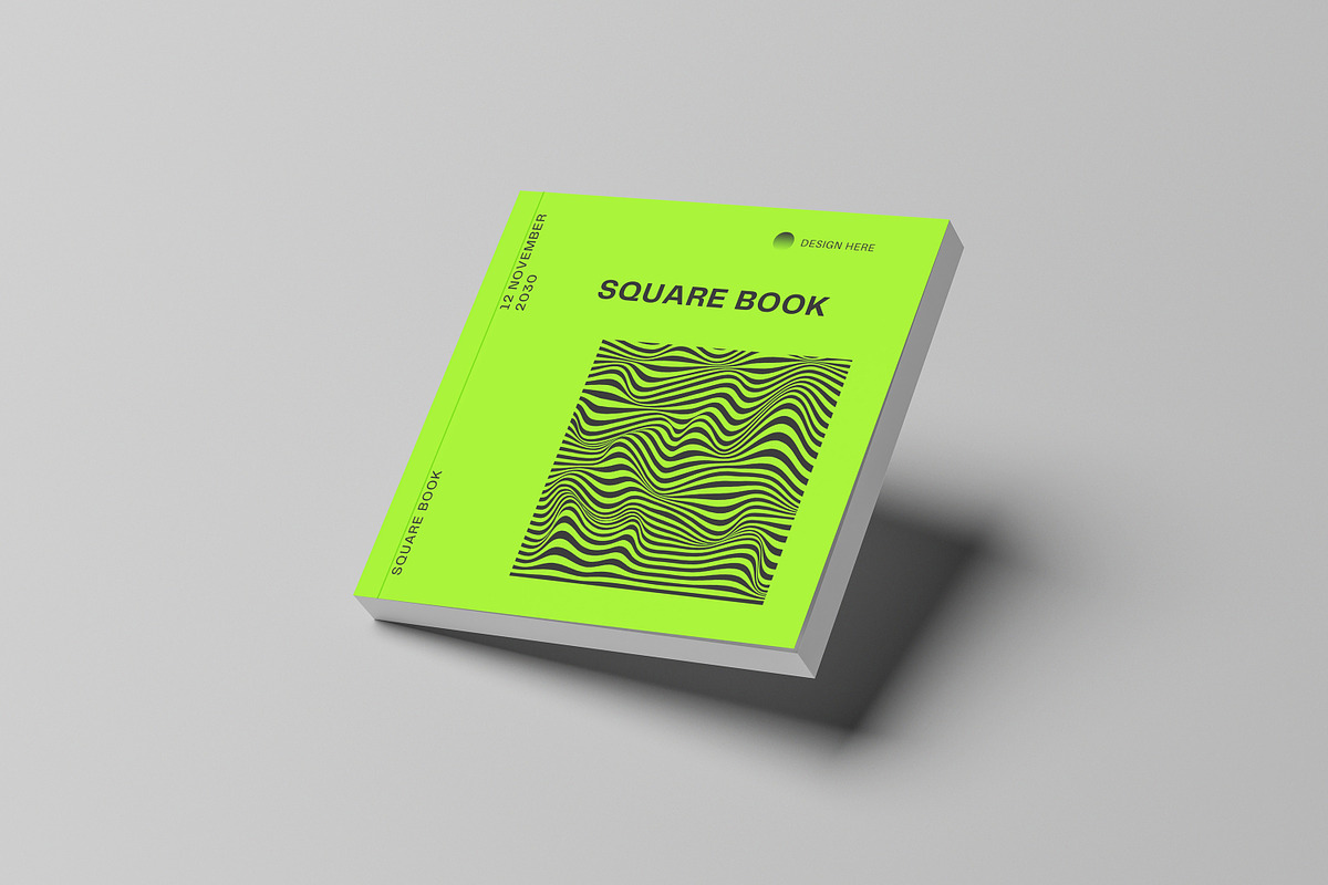High Quality Square Book Mockup, a Books & Magazine Mockup by AKMAL STUDIO