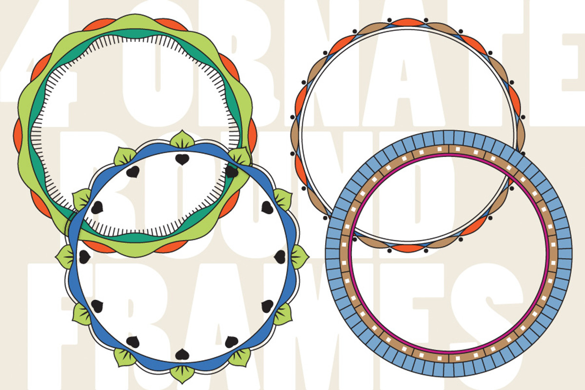 4 Ornate Round Frames, a Decorative Illustration by Penina (Photo 2 of 4)