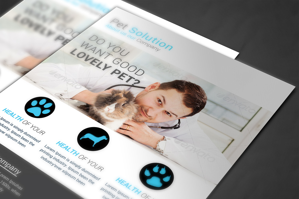 Pet Solution Flyer Template, a Flyer Template by AfzaalGraphics (Photo 3 of 4)