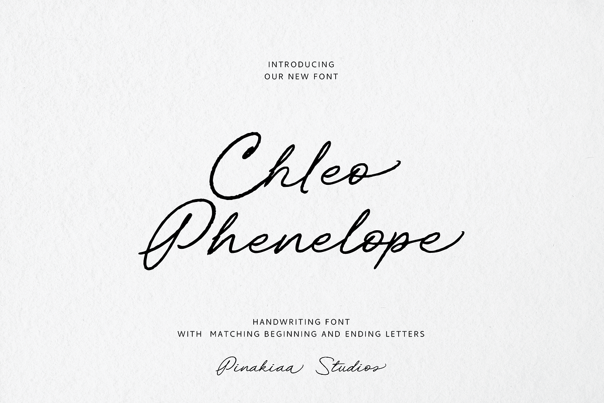 Chleo Phenelope Handwriting, a Handwritten Font by Pinakiaa Studios (Photo 1 of 12)