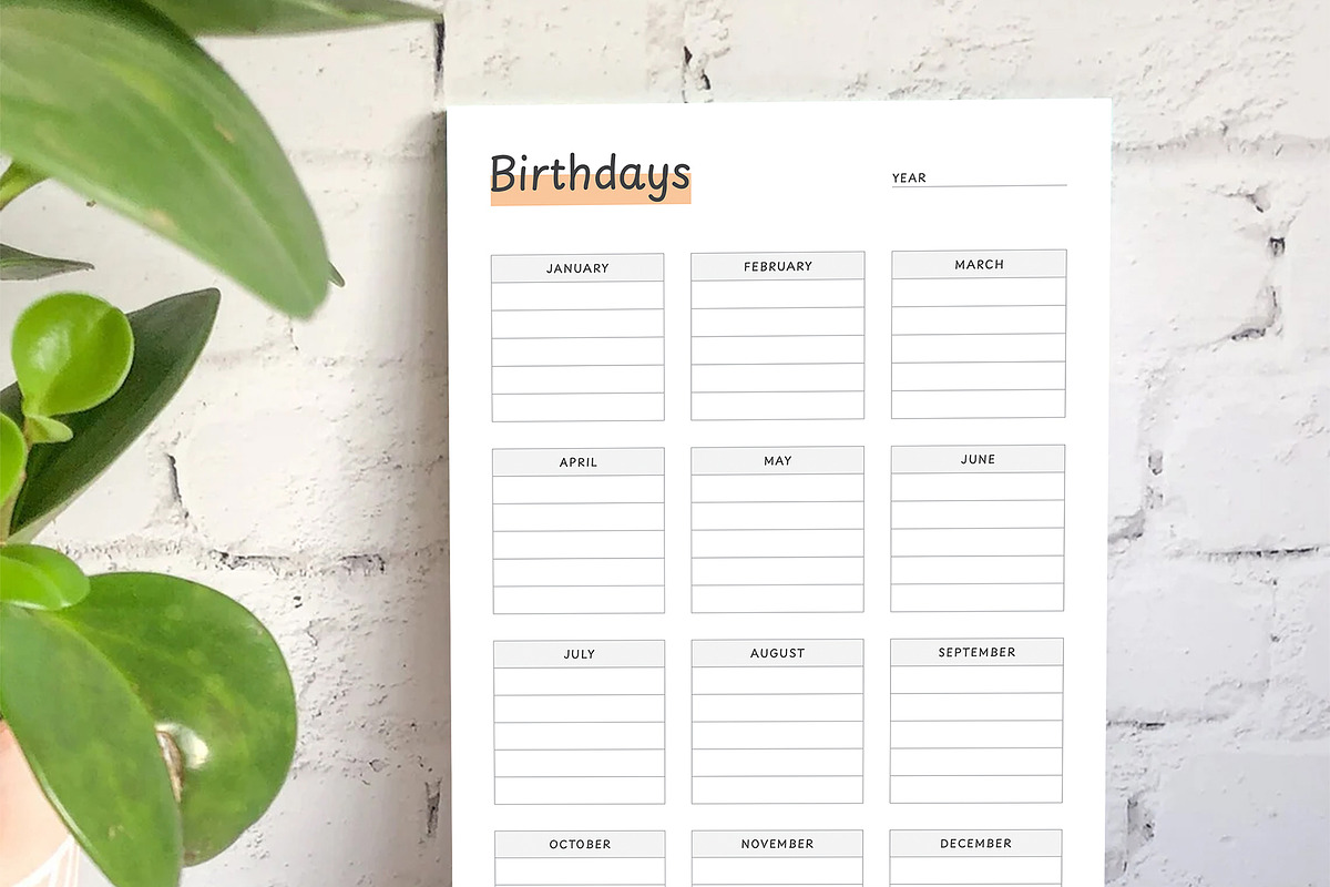 Canva Birthday Planner, a Stationery Template by DesignDevisers (Photo 2 of 9)