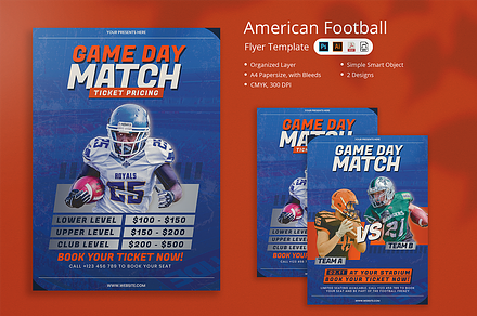 Albe - American Football Match Flyer, a Flyer Template by Attype