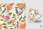 Lavender and Roses Floral Patterns, a Pattern Graphic by Creative Store (Thumbnail 2 of 5)
