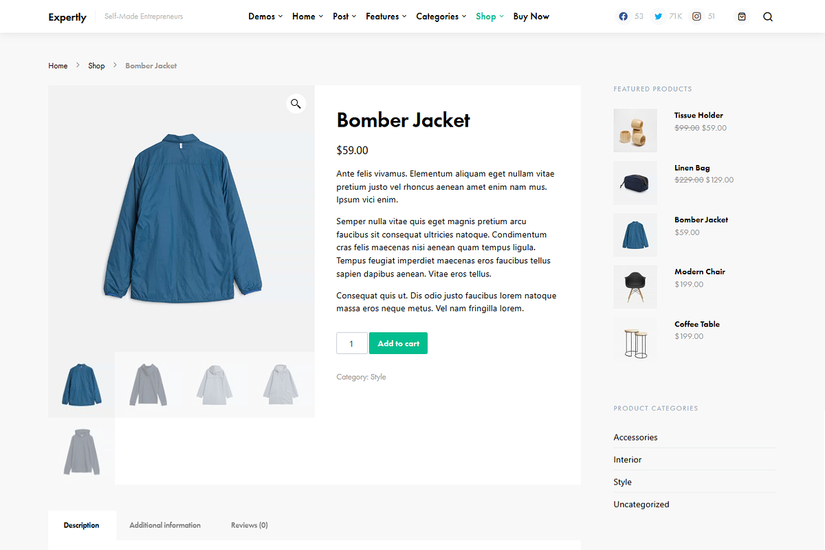 WordPress Minimal Blog Theme, a Landing Page Template by Elite Templates (Photo 8 of 9)