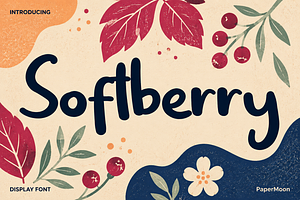SoftBerry - Handwritten Brush Font, a Handwritten Font by PaperMoon
