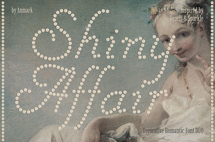 Shiny Affair Romantic Dots Font, a Script Font by AnMark