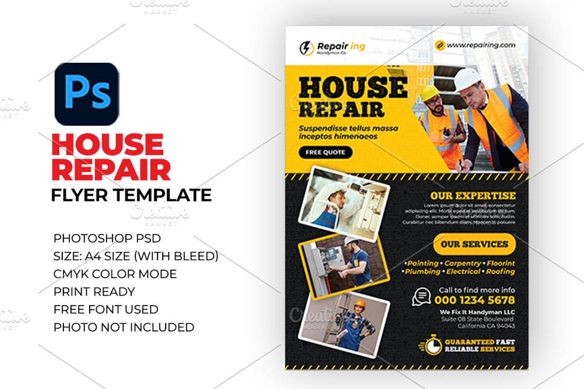 House Repair Flyer Template Bundle, a Flyer Template by Artonix (Photo 4 of 5)