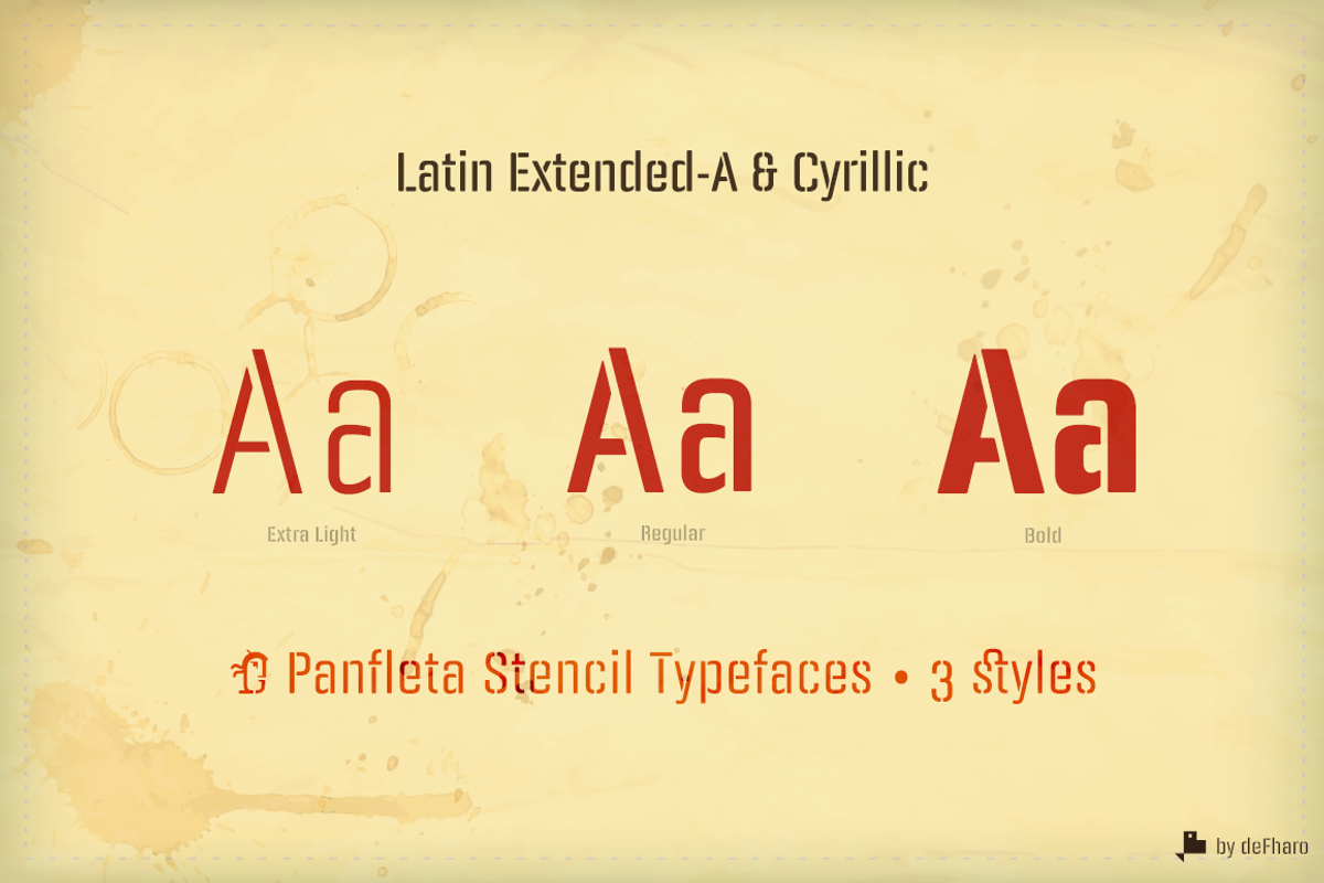 Panfleta Stencil -3 fonts- preview 3