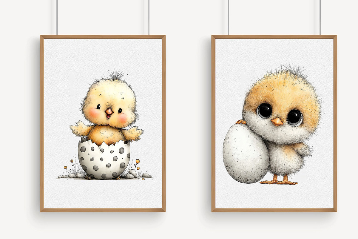 Easter Chick and Egg Clipart, an Illustration by Libby Wishes (Photo 5 of 8)